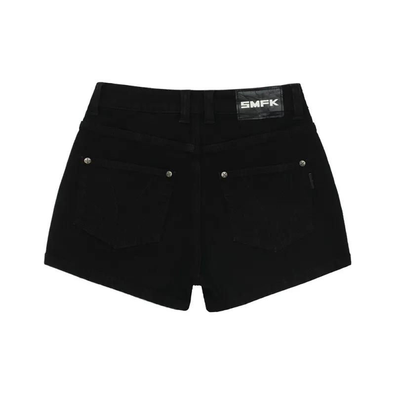 SMFK SS25 Denim Shorts Women's Wilderness Black-1