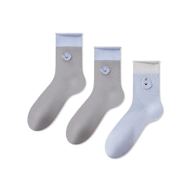 JIAZINI Mid Calf Socks Women's 3 Pack-15