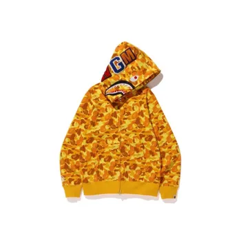A BATHING APE x PUBG Shark Series Fall Sweatshirt Unisex Saffron