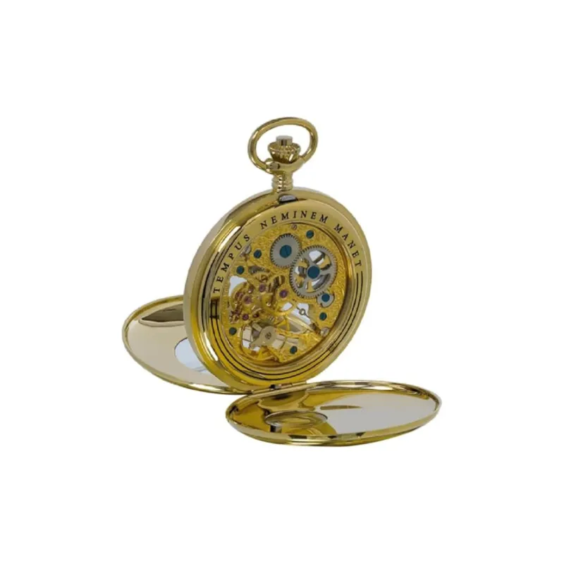 RAPPORT Mechanical Movement-Manual Mechanical Movement PVD Coating Gold-Plated Pocket Watches 53mm Unisex Cut-Out-2