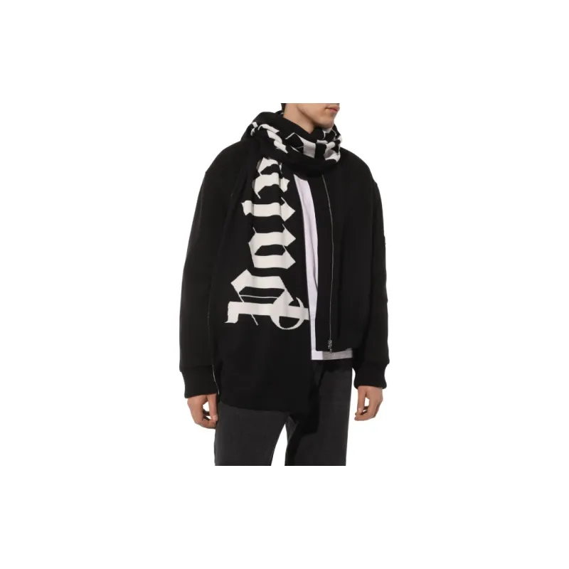 PALM ANGELS Logo Intarsia-Knit Scarf-3