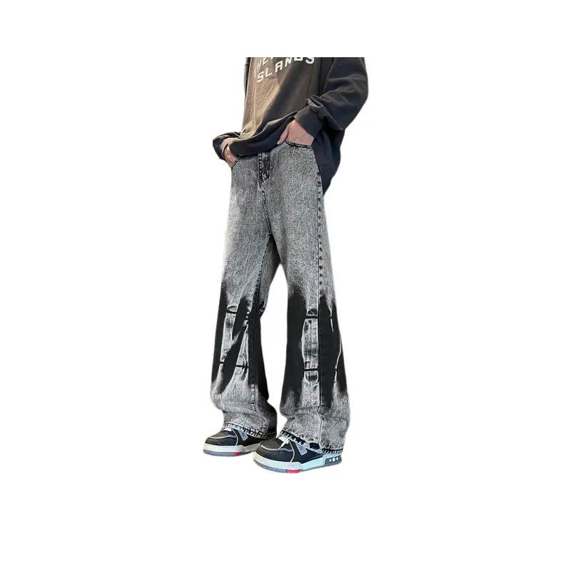 WELTER EXPERIMENT Fashion Essentials Jeans Unisex Black Gray Classic Color Scheme-6