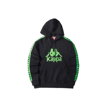 Kappa Sweatshirts Unisex Black Green