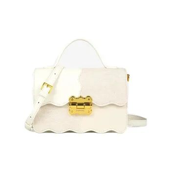 DAPHNE Leather Patch Handbag Women's Multicolor