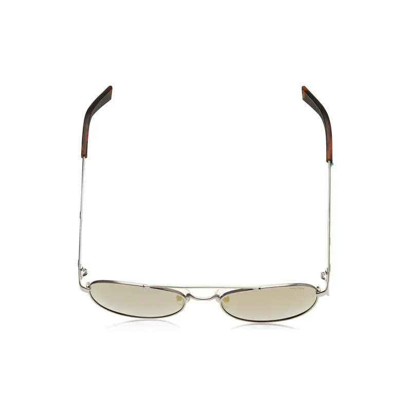 NAUTICA Plate Frame Aviator Sunglasses Men's Gray-4