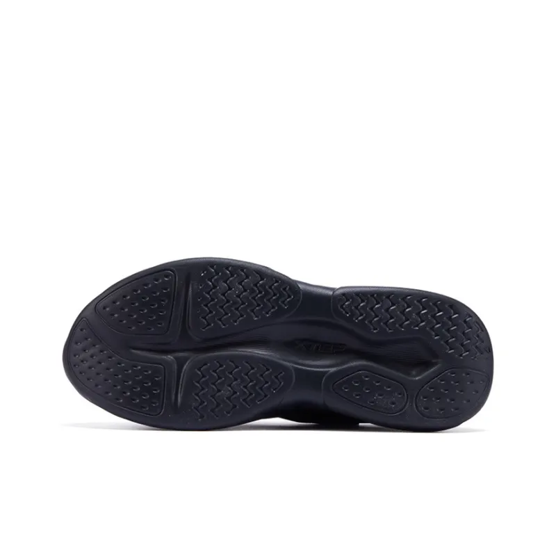 XTEP Cushioned Slip Resistant Breathable Low Top Casual Training Running Shoes Men's Black-4
