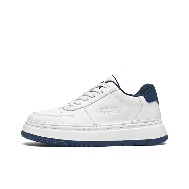 AOKANG Air Force One Series Low Top Skateboard Shoes Men's White Blue-0