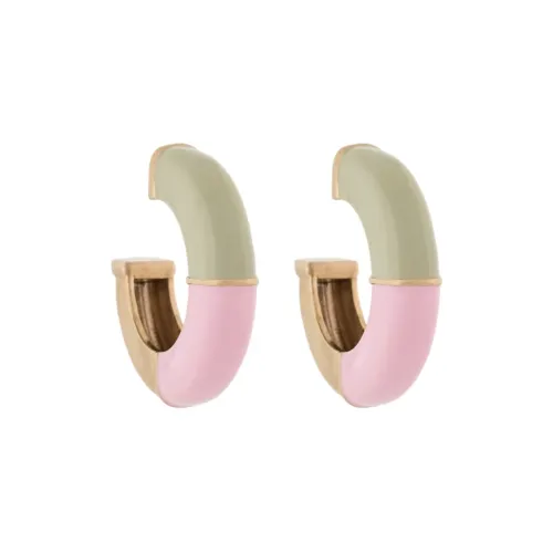 EMPORIO ARMANI Metal And Enamel Semi circular Earrings