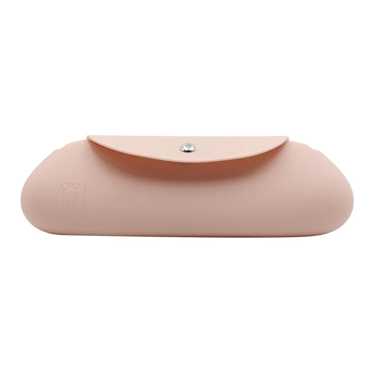 Boniu Silicone Makeup Bag Regular Unisex Pink/Yellow/Khaki/Gray-0