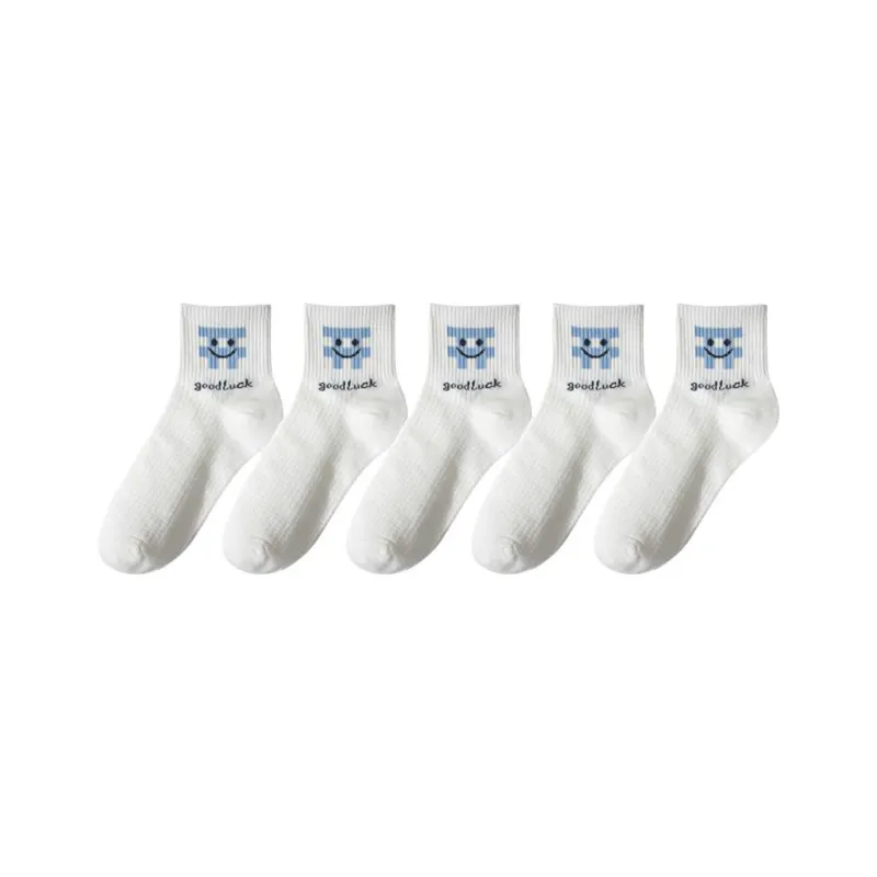 Temooues Mid Calf Socks Women's 5 Pack-11