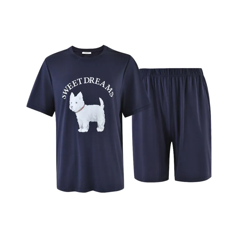 MY BODY Pajama Set Men's Navy Blue-0