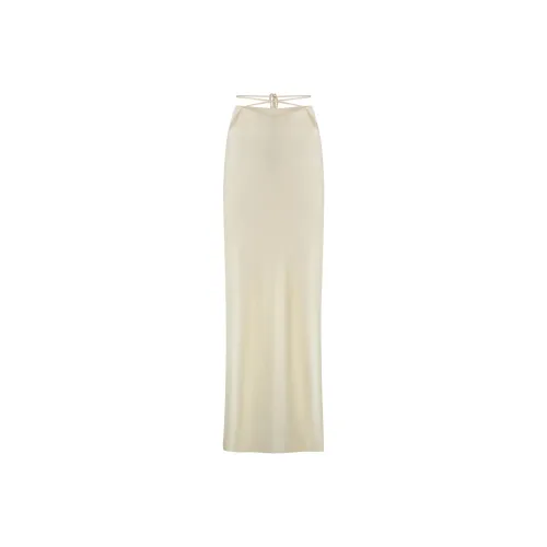 Anna October SS25 Casual Long Skirts Women's Beige