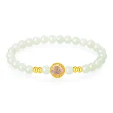 [November Rose]Twelve Gods of Flowers Solid Gold Beaded Bracelet