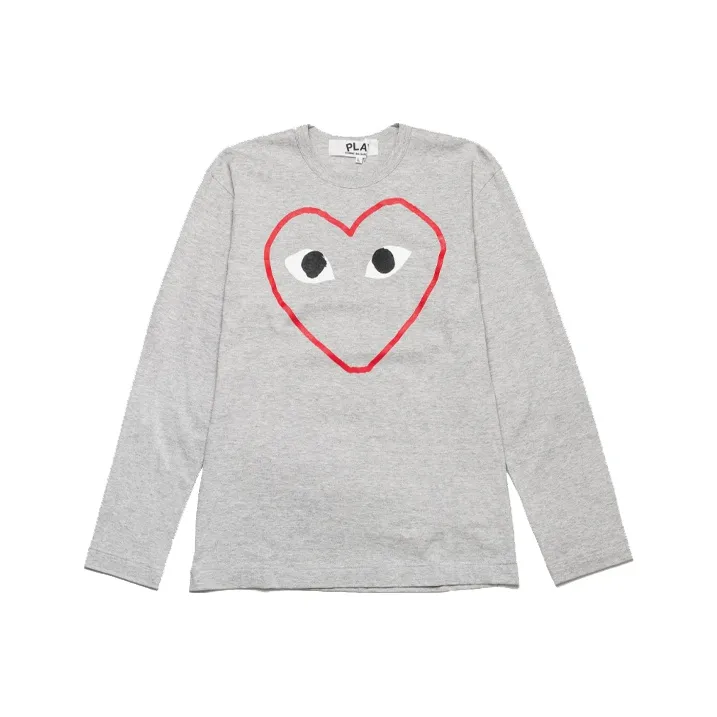 CDG Play T Shirts Men Gray-0