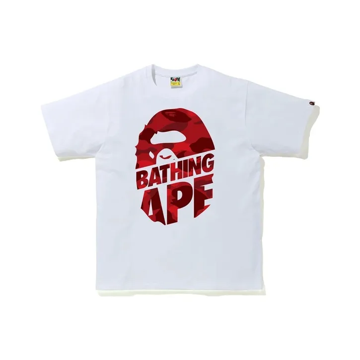 Bape Color Camo Peek Ape Head T Shirt-0