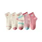 [5 Pack][100% cotton Boneless Anti-Pilling]Pure White Stripes+Pink White+Tricolor Stripes+Blue Head+Pure Pink