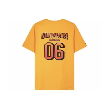 New Balance Rainbow Logo Casual T Shirt Men's Yellow