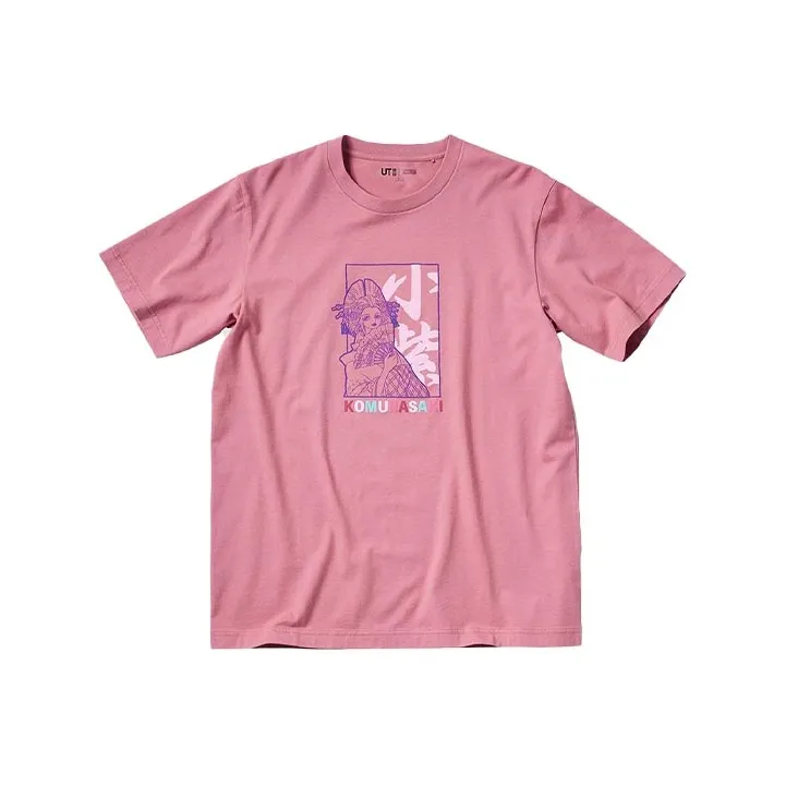UNIQLO T Shirt Unisex Peach Pink-0
