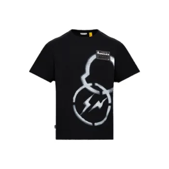 Fragment Design X Moncler T Shirts Men Black