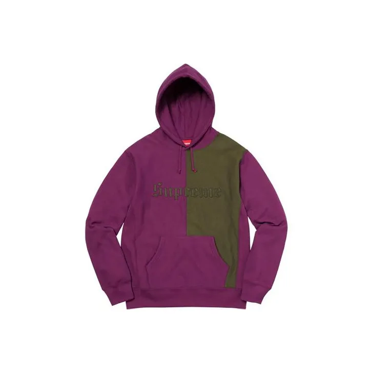 Supreme Split Old English Hooded Sweatshirt-4