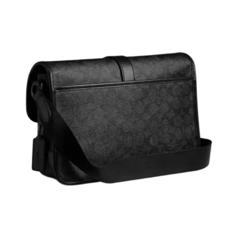 COACH League Canvas Messenger Bag, Crossbody Bag, Shoulder Bag Tubas Men's Black-1