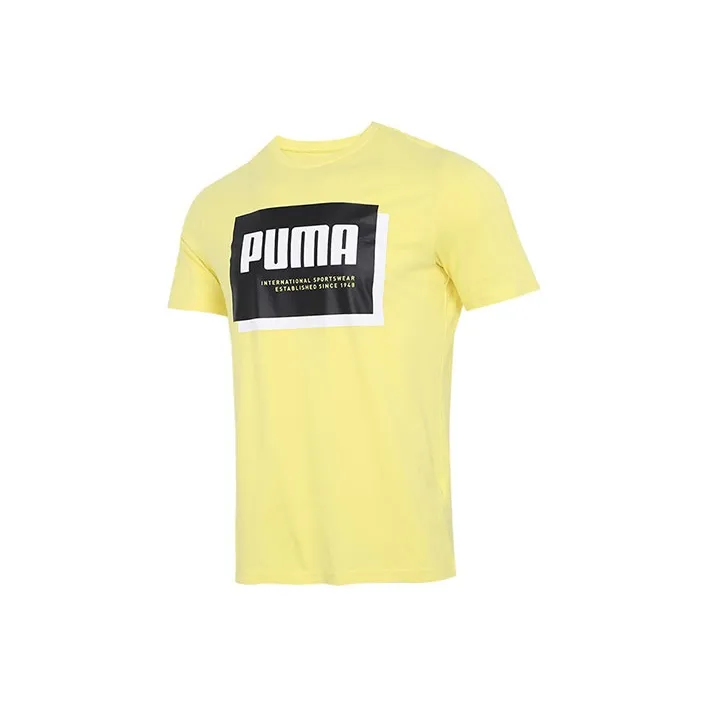 PUMA Cloud Pink T Shirts Men Yellow-0