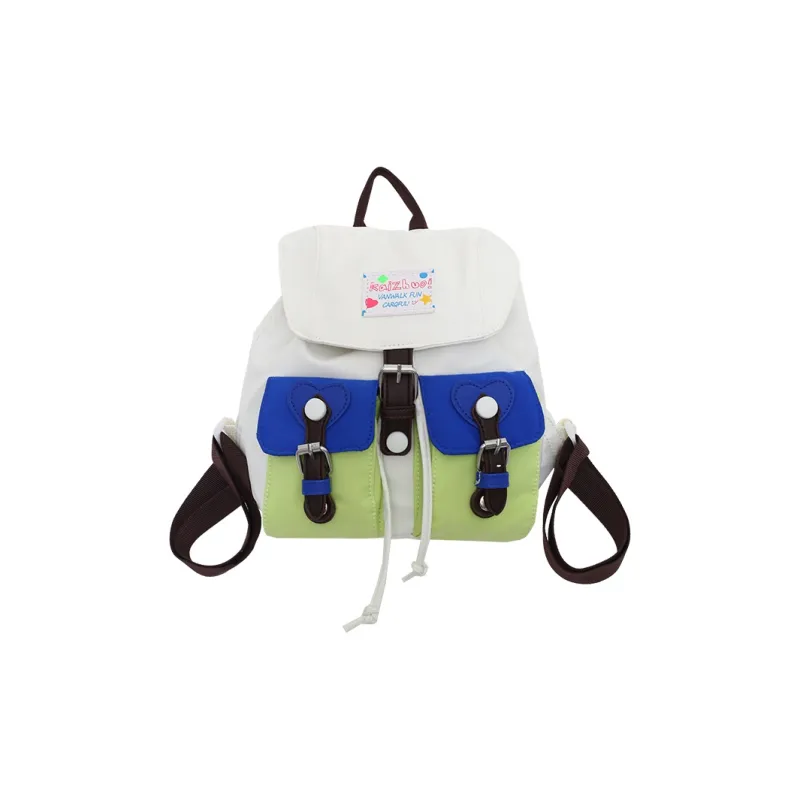 Travel Nylon Backpack Unisex Black/White/Blue-12