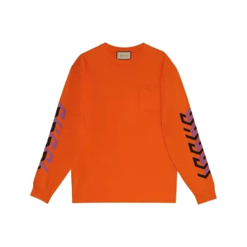 GUCCI Mirror Logo Print Crewneck