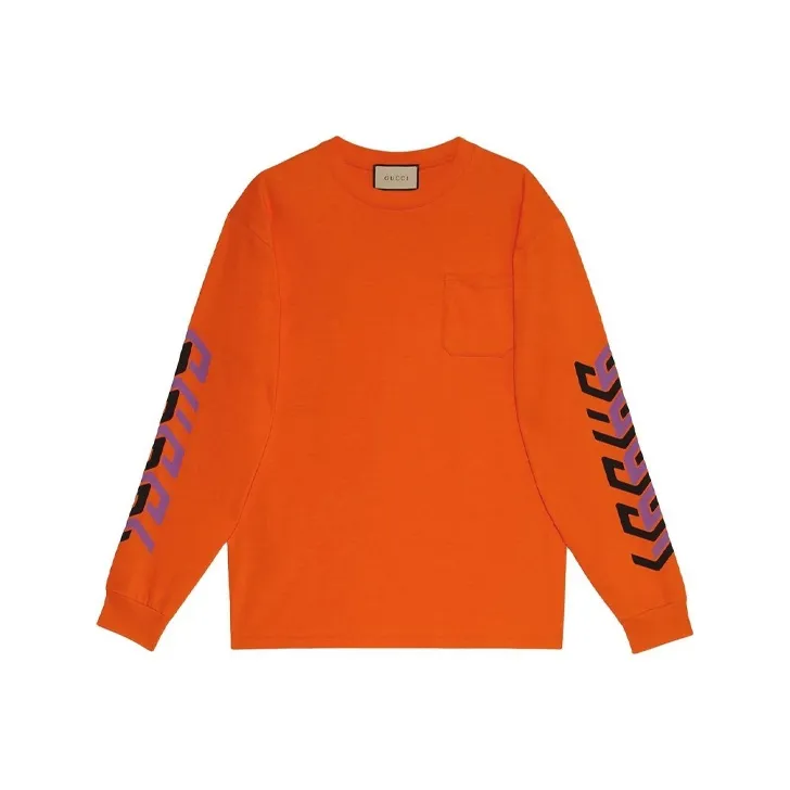 GUCCI Mirror Logo Print Crewneck-0