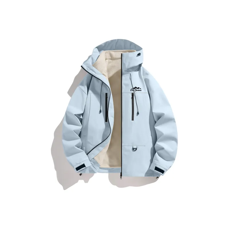 Yiwen Water Resistant Windproof Breathable Warm Windbreaker Jacket Unisex-12