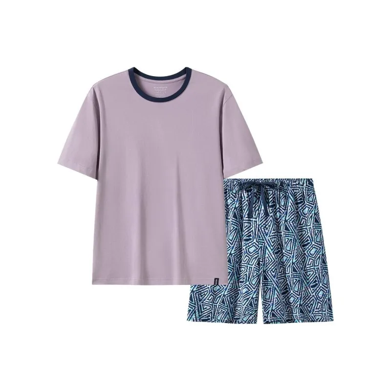 Shuya Pajama Set Men's Light Purple-0