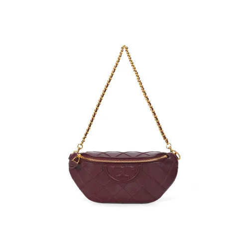 TORY BURCH Fleming Nappa Leather Shoulder Bag, Crossbody Bag, Fanny Pack Mini Women's Burgundy