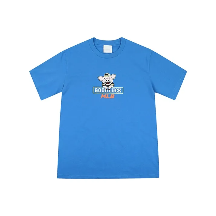 MLB Year Of The Dragon Limited Series T Shirt Korean Style Unisex Blue-0