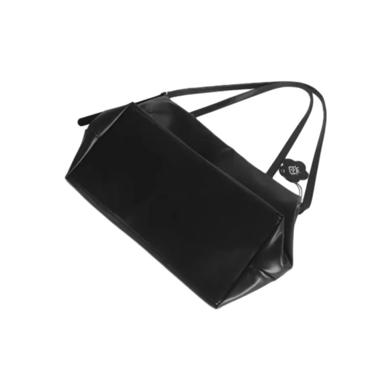 Kikawa Card Synthetic Leather Tote Bag, Shopping Bag, Shoulder Bag Large Size Women's Black-6