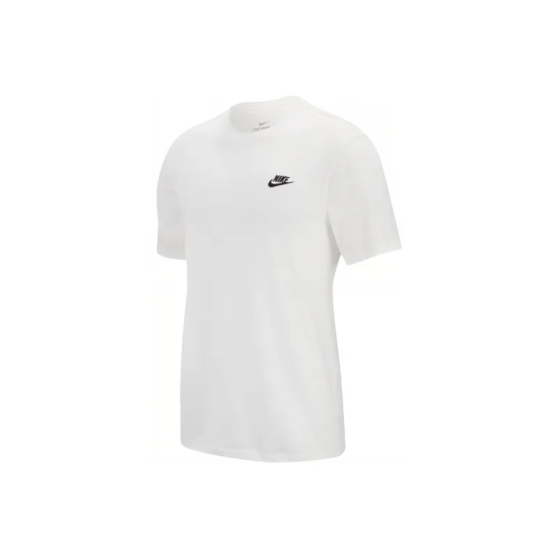 Nike Sportswear Club Men's Cotton Short-Sleeve T-Shirt White-0
