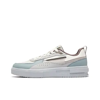 Erke Anti Slip Wear Resistant Low Top Skateboard Shoes Men's White Smoke Rain Blue