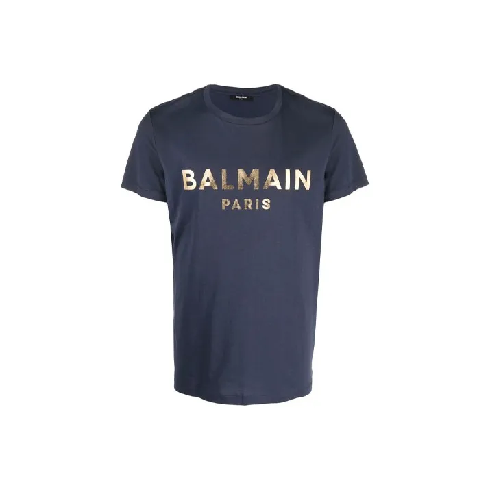BALMAIN T-Shirts Men Blue-0