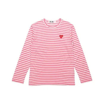CDG Play T Shirts Men Pink