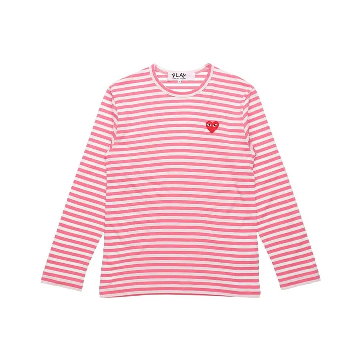 CDG Play T Shirts Men Pink-0