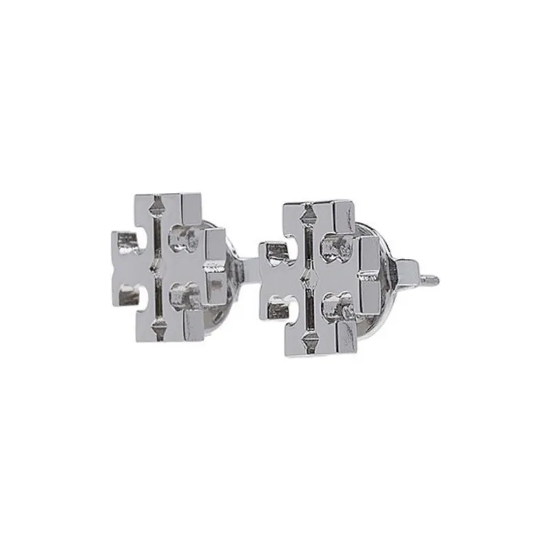 TORY BURCH Double T Motif Polished Finish Earrings-1