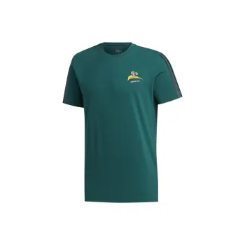 Adidas Neo Straight T Shirt Men's Forest Green