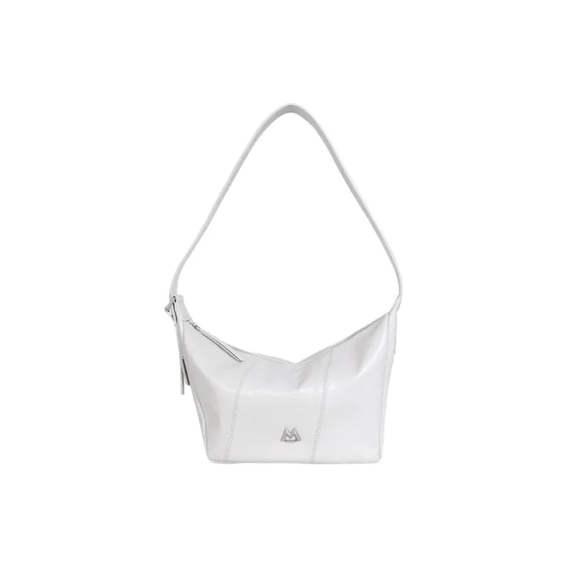 Kikawa Card Synthetic Leather Tote Bag, Shopping Bag, Shoulder Bag Medium Size Women's Gray White-1