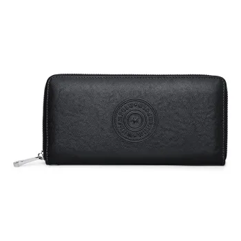 WilliamPOLO Long Multifunction Cow Leather Card Slot Wallet Clutch Men's Black