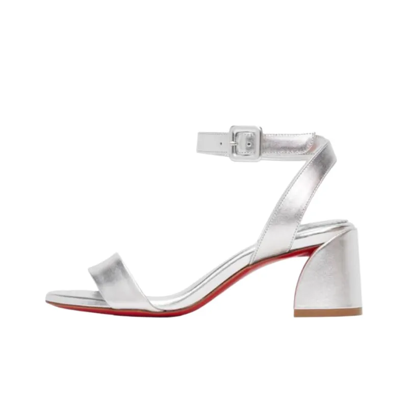 CL LUBOTING Miss Sabina One Strap Sandals 5.5cm Women's Silver-0