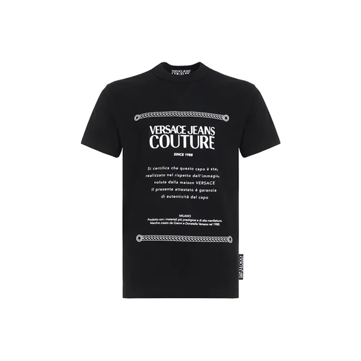 VERSACE JEANS COUTURE T Shirts Men Black/White-0