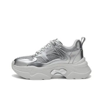 Ed Hardy Low Top Chunky Sneakers Women's Silver