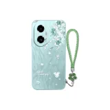 Light Cyan-DW Pearl Diamond Flower+Floral Bracelet