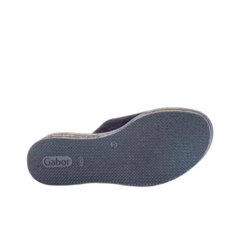 Gabor Abrasion Resistant Slide Slippers Women's Dark Blue-4