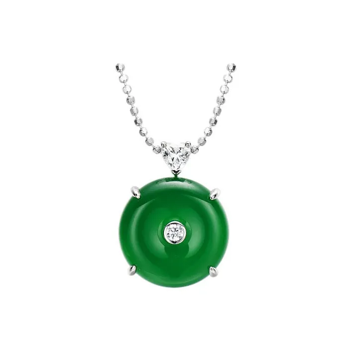 Xifeng Building Chalcedony Jade Necklaces Women's-0