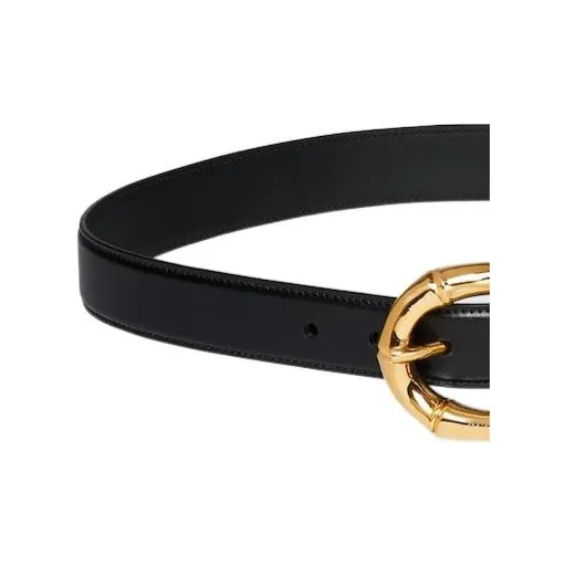 GUCCI Leather Belts Women's Black 3CM-2